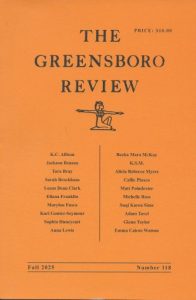 The Greensboro Review Fall 2025 literary magazine cover image