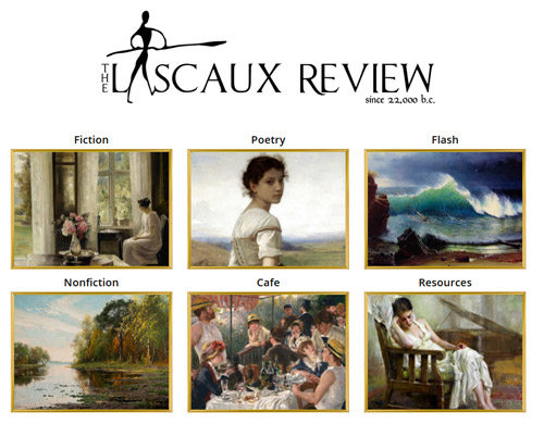 Screenshot of online literary magazine The Lascaux Review