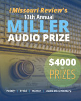 the Missouri Review 2020 Miller Audio flier