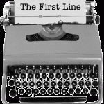 The First Line literary magazine typewriter logo