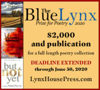 2020 Blue Lynx Prize for Poetry banner for extension
