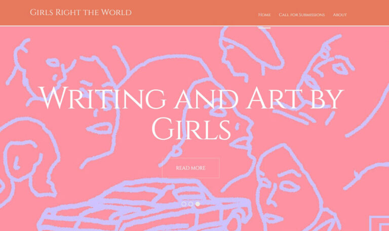 Girls Right the World screenshot for call for submissions
