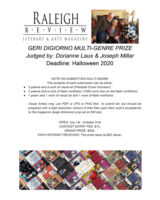 Raleigh Review Fall 2020 Contest flier