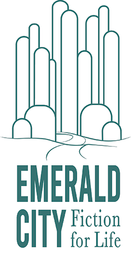 logo of online literary magazine Emerald City "Fiction for Life"