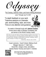 Screenshot of Odyssey Writing Workshops Charitable Trust January 2021 eLitPak Flier