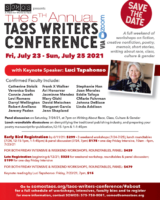 screenshot of Taos Writers Conference March, April, May 2021 eLitPak flier