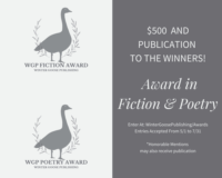 Winter Goose Publishing 2021 Book Awards banner