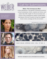 Screen shot of Weber: The Contemporary West May 2021 NewPages eLitPak Flier