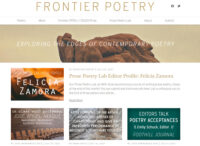 screenshot of Frontier Poetry website