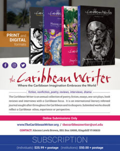 Screenshot of The Caribbean Writer flier for the NewPages September 2021 eLitPak