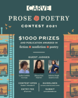 Screenshot of CARVE's flier for their 2021 Prose & Poetry Contest