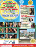 Screenshot of Palm Beach Poetry Festival 2022 Flier for the NewPages LitPak