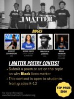 Image of a poster for the I Matter poetry contest
