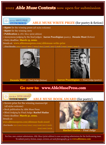 Screenshot of Able Muse's 2022 Contest Flier