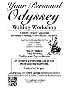 Screenshot of Your Personal Odyssey Writing Workshop flier for the NewPages January 2022 eLitPak newsletter