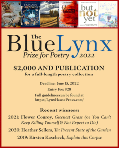 The Blue Lynx Prize for Poetry 2022 Flyer screenshot