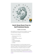 Screenshot of Winning Writers 2022 North Street Book Prize flyer for the NewPages May 2022 eLitPak