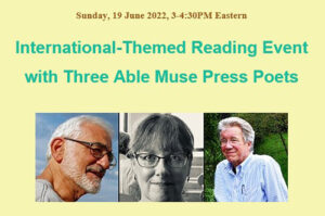 Able Muse June 2022 International Themed Author Reading press release image