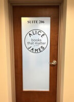Alice James Books new office door
