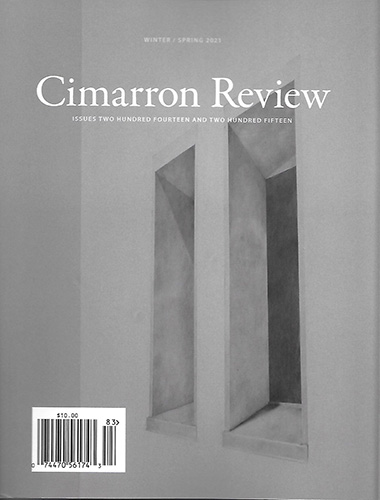 Cover of Winter/Spring 2021 issue of literary magazine Cimarron Review