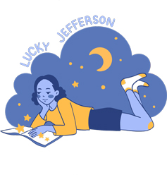 logo for literary magazine Lucky Jefferson