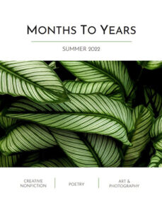 Months to Years online literary magazine Summer 2022 issue cover image