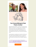 Screenshot of August 2022 eLitPak flier for Winning Writers 2022 Tom Howard/Margaret Reid Poetry Contest