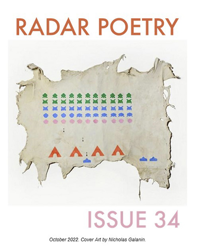 Radar Poetry online literary magazine issue 34 cover image