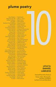 Plume Poetry 10 Anthology Edited by Daniel Lawless published by Canisy Press book cover image