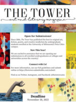 Screenshot of The Tower November 2022 Submission Deadline flyer