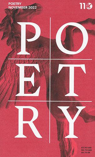 Poetry magazine November 2022 issue from the Poetry Foundation cover image