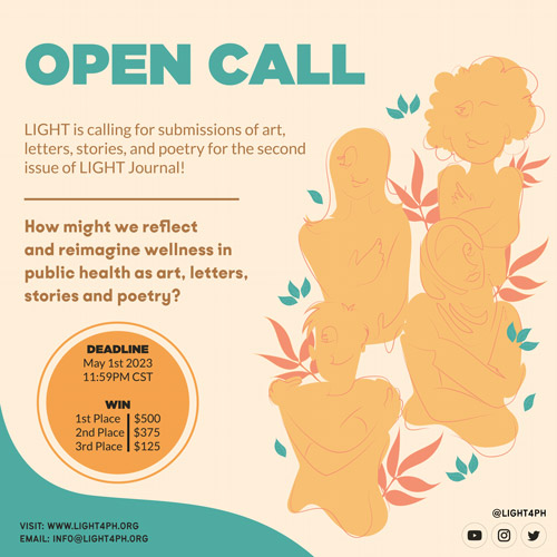 Flyer for LIGHT Magazine's Issue 2 call for submissions & writing contest