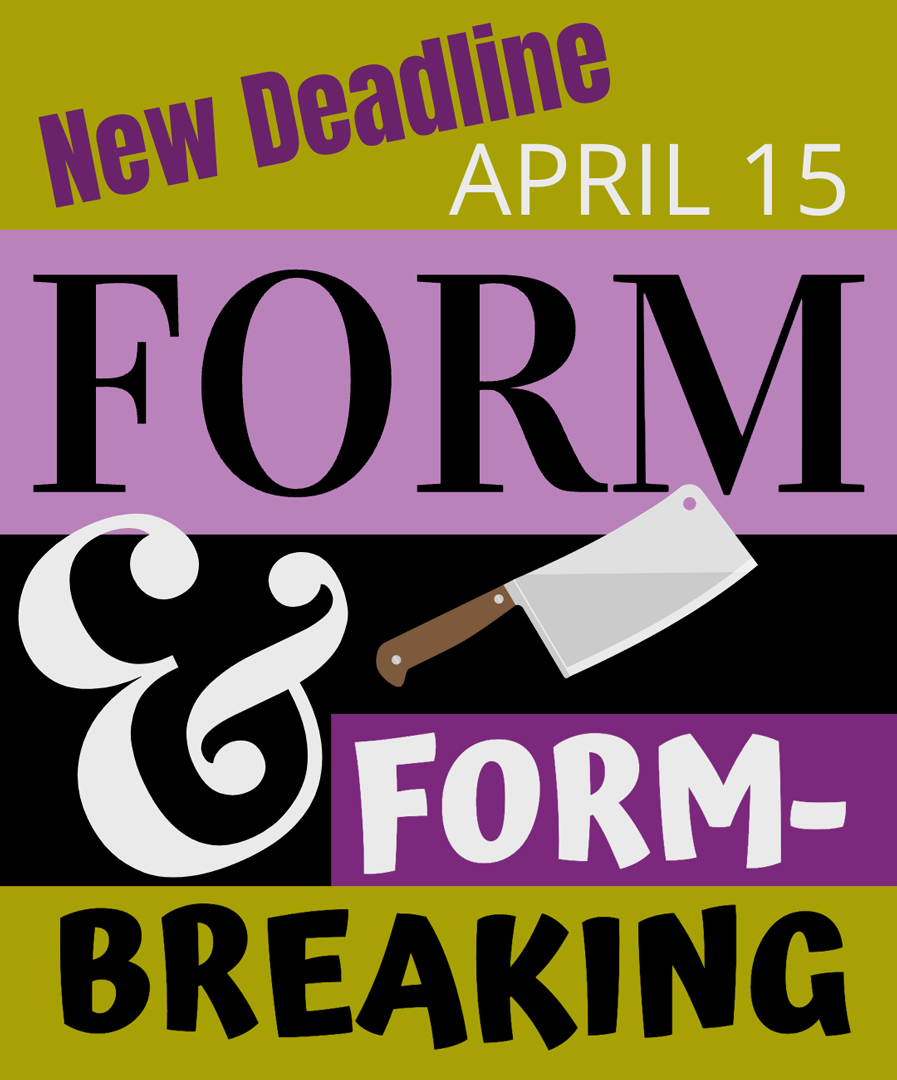 Flyer for Cleaver's Form & Form-Breaking Poetry Contest extension