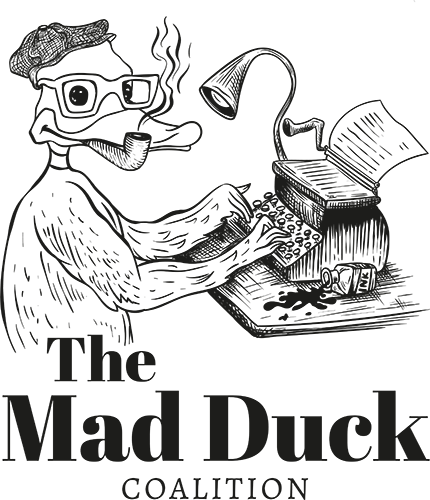 The Mad Duck Coalition logo for call for submissions ad