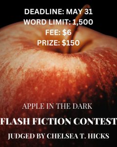 screenshot of Apple in the Dark's eLitPak flyer for their inaugural Flash Fiction Contest