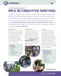screenshot of Chatham University low-res MFA in Creative Writing flyer for the NewPages eLitPak Newsletter
