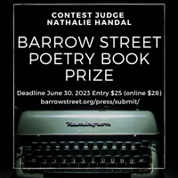 Banner for the 2023 Barrow Street Poetry Book Prize
