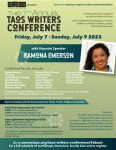Screenshot of the flyer for the 7th Annual Taos Writers Conference