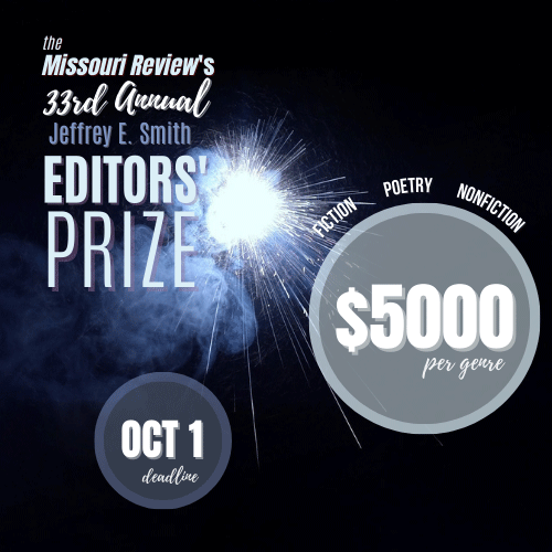 The Missouri Review flyer for the 2023 Editors' Prize