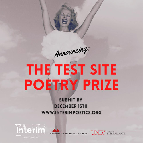 Interim Poetics Test Site Poetry Prize banner