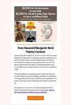 Screenshot of Winning Writers flyer for the 2023 Tom Howard/Margaret Reid Poetry Contest