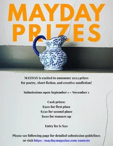 Screenshot of MAYDAY's flyer for the 2023 MAYDAY Prizes