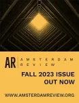 screenshot of Amsterdam Review's flyer announcing the release of their Fall 2023 Issue