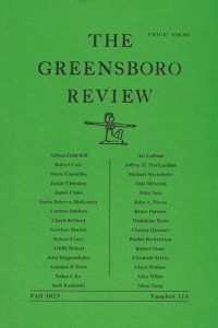 The Greensboro Review Fall 2023 cover image