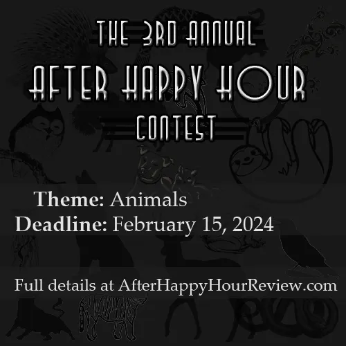 Poster for the 2024 After Happy Hour Contest Themed Animals