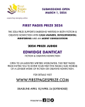 2024 First Pages Prize flyer screenshot