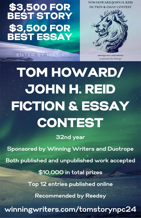 Tom Howard/John H. Reid Fiction & Essay Contest 32nd year flyer