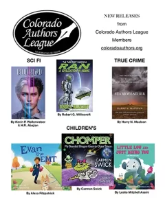 Image of Colorado Authors League flyer announcing new books by members