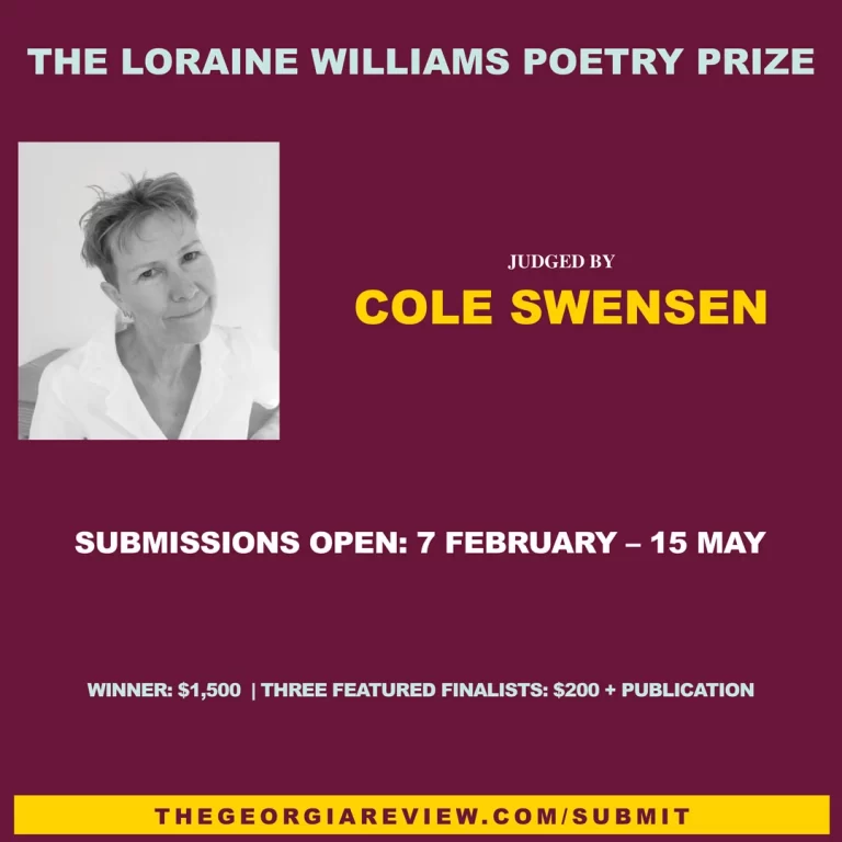 2024 Loraine Williams Poetry Prize flyer