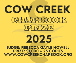 Cow Creek Chapbook Prize 2025 banner